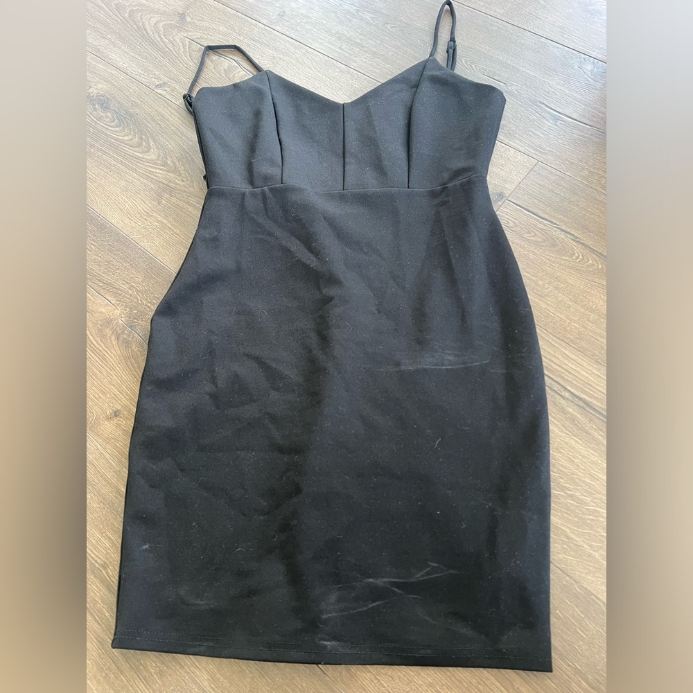 Black mini dress